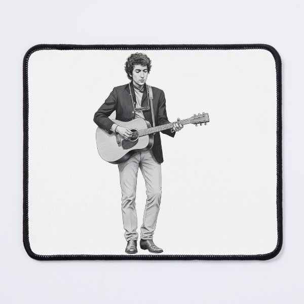 Item preview, Bob Dylan – Vintage Sketch Guitar Portrait designed and sold by DamianRoy88.