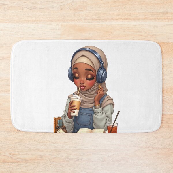 Item preview, Stylish Hijabi Girl Sticker | Muslim Woman with Drink Cup designed and sold by Lulunza.