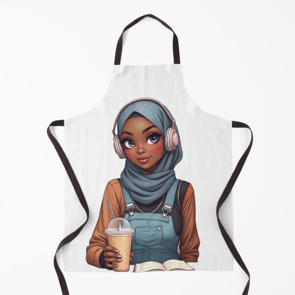 Item preview, Cute Hijabi Student Sticker | Muslimah with Backpack and Coffee designed and sold by Lulunza.