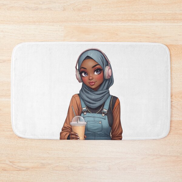 Item preview, Cute Hijabi Student Sticker | Muslimah with Backpack and Coffee designed and sold by Lulunza.