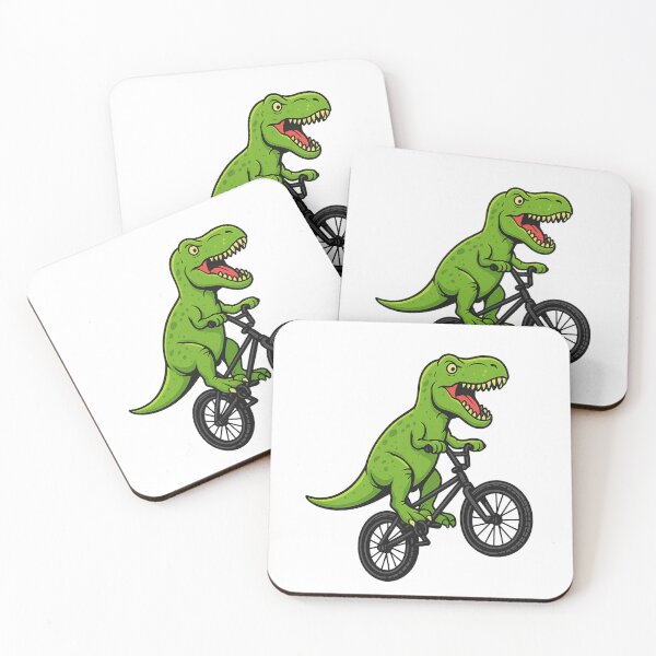 Item preview, T-Rex Riding a Bike Cartoon | Funny Dinosaur Wheelie Kids Shirt designed and sold by ldjcustomdesign.