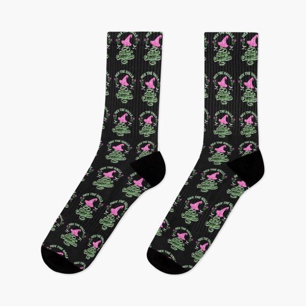 Item preview, Witchy Christmas Tree – Wicked Pink & Green Script Holiday Design  CarmaQuanTarot designed and sold by CarmaQuanTarot.