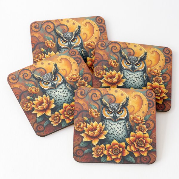 Item preview, Owl Among Vibrant Flowers designed and sold by sharon1210.