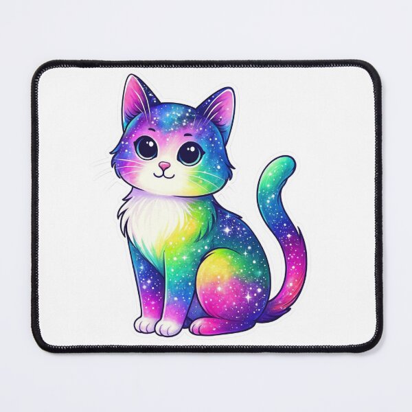 Artikelvorschau, Süße Galaxie-Katze mit Regenbogen-Funkeln-Fell | Cosmic Pet Design entworfen und verkauft von Gallery-yuuna .