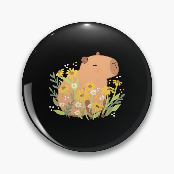 Item preview, Capybara With Daisy Flowers designed and sold by deshontameci.