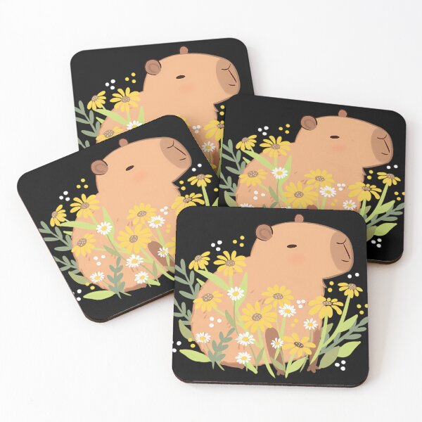 Item preview, Capybara With Daisy Flowers designed and sold by deshontameci.