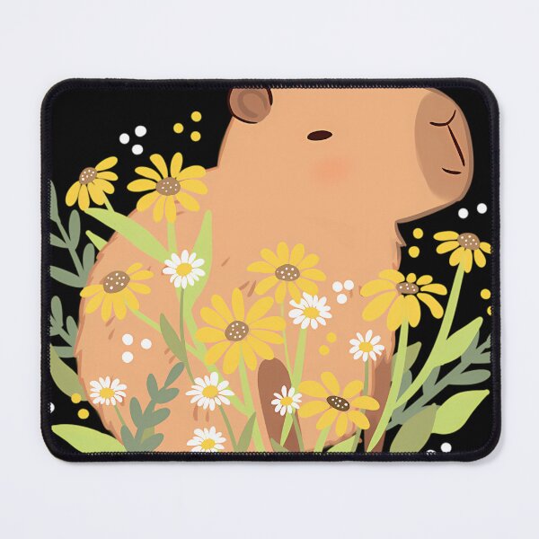 Item preview, Capybara With Daisy Flowers designed and sold by deshontameci.