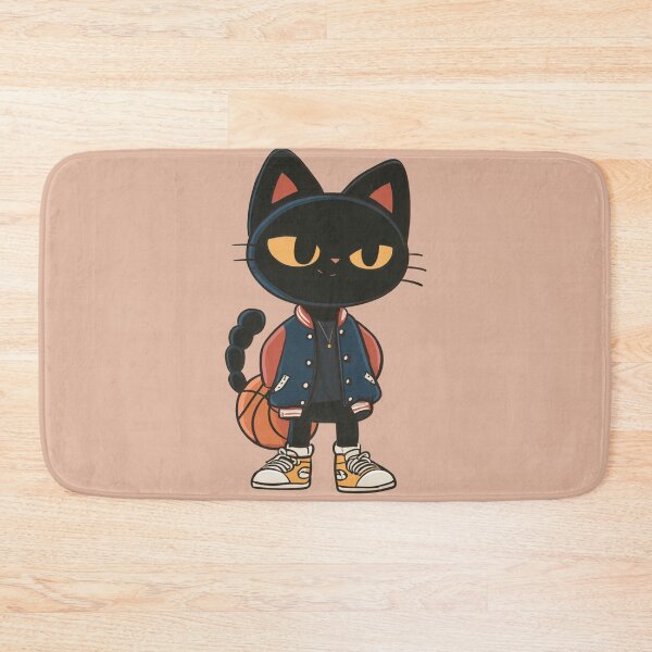 Item preview, Confident Black Cat with Scorpion Tail Basketball Varsity Jacket designed and sold by Clawffirmations.