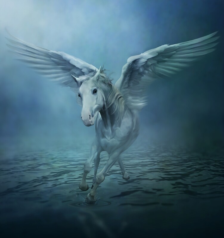 "White Horse Wings" by Cliff Vestergaard Redbubble