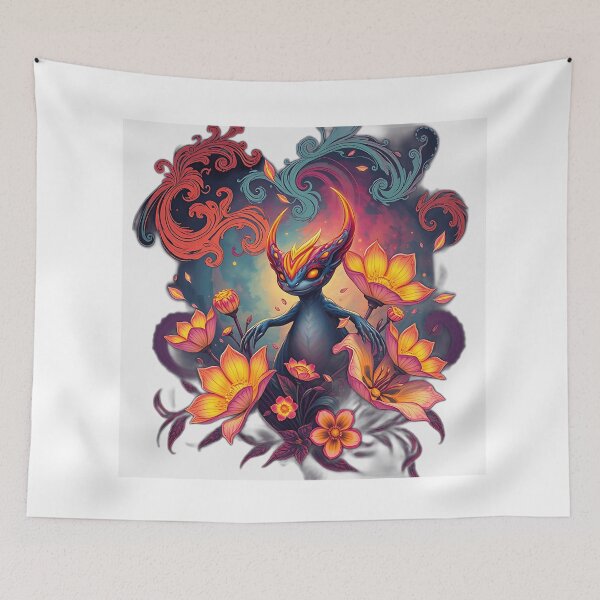 Item preview, Fantastical Creature with Luminescent Flowers designed and sold by sharon1210.