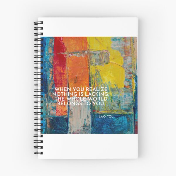 Item preview, LAO Tzu Colorful Quote, Yoga Studio Poster, When you realize nothing is lacking, the whole world belongs to you.  designed and sold by WildVeda.