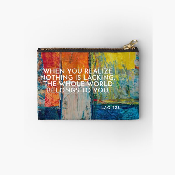 Item preview, LAO Tzu Colorful Quote, Yoga Studio Poster, When you realize nothing is lacking, the whole world belongs to you.  designed and sold by WildVeda.