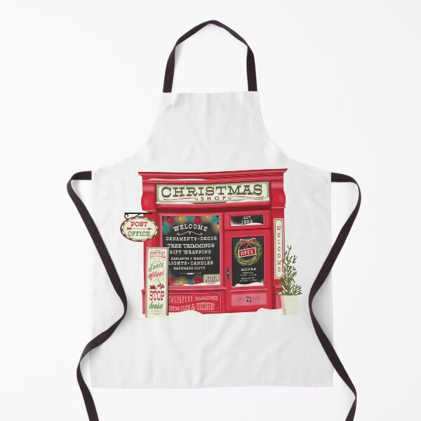 Item preview, Cute Red Old Fashioned Christmas Stop with hand lettered signs designed and sold by Jdawnink.