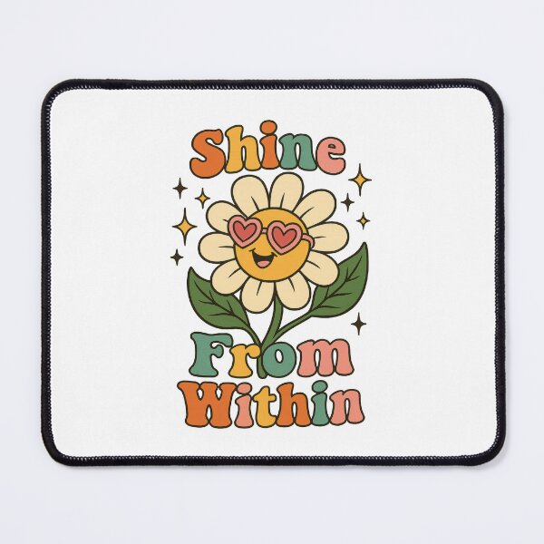 Item preview, Shine From Within Retro Flower Design - Positive Groovy Art designed and sold by inkoutninja.