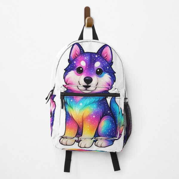 Item preview, Galaxy Husky Dog with Starry Fur | Cosmic Pet Illustration designed and sold by Gallery-yuuna .
