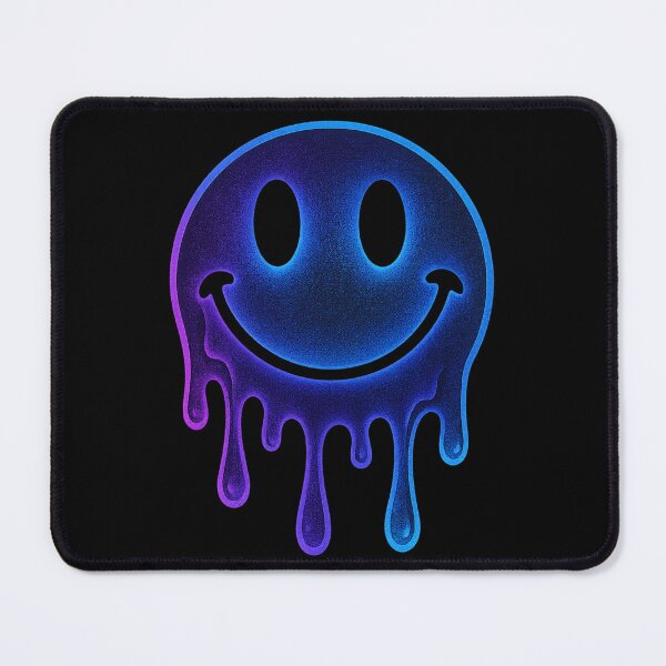 Aperçu de l'œuvre « Trippy Smiley – Ambiance psychédélique néon » créée et vendue par DailyVibesCo.