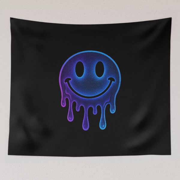 Item preview, “Trippy Smiley – Neon Psychedelic Vibes” designed and sold by DailyVibesCo.