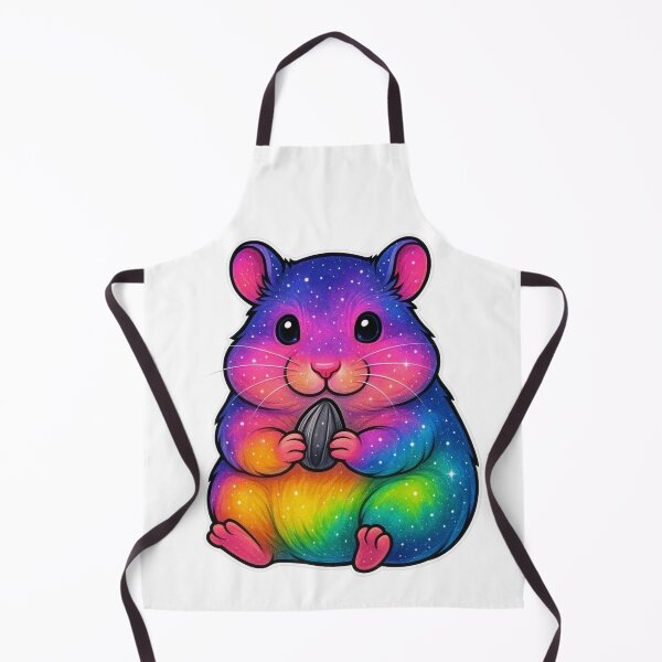 Item preview, Galaxy Hamster with Sunflower Seed Cute Galaxy Hamster Holding Sunflower Seed | Cosmic Pet Artwork designed and sold by Gallery-yuuna .