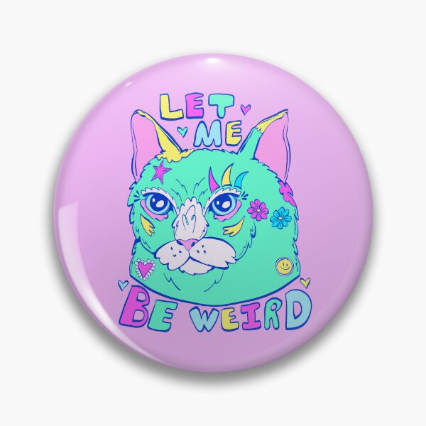 Item preview, let me be weird - colorful whimsical cat designed and sold by crestfallenmermaid.