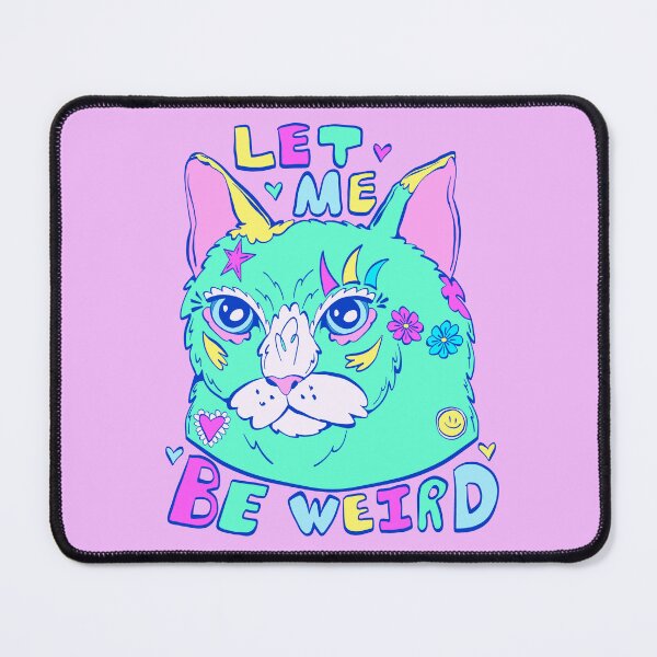Item preview, let me be weird - colorful whimsical cat designed and sold by crestfallenmermaid.