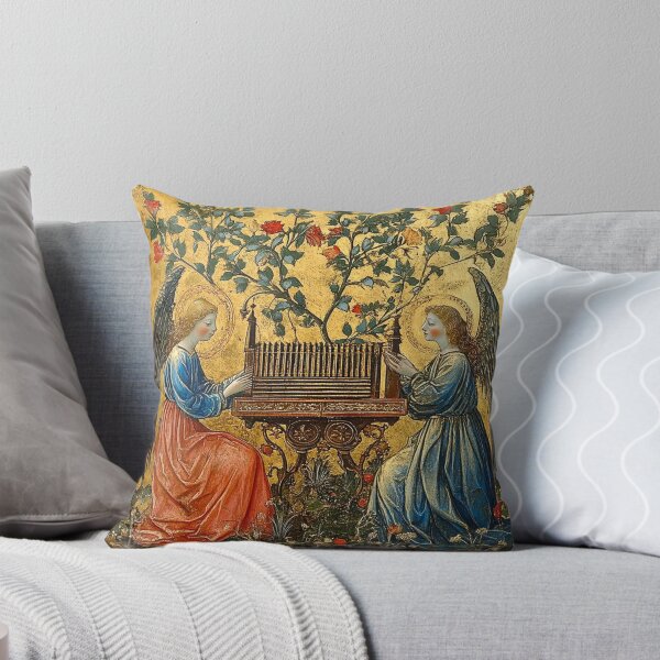 Item preview, Illuminated Manuscript - Angel Musicians with Organ and Roses designed and sold by Myra365Art.