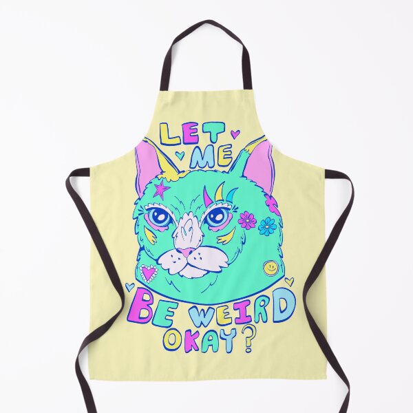 Item preview, let me be weird, okay -colorful whimsical cat designed and sold by crestfallenmermaid.