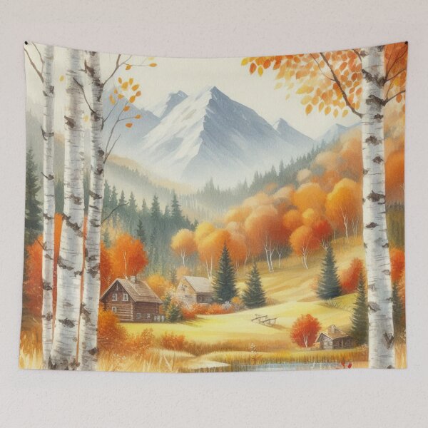 Item preview, Mountain Autumn Scene designed and sold by LyssasMindArt.