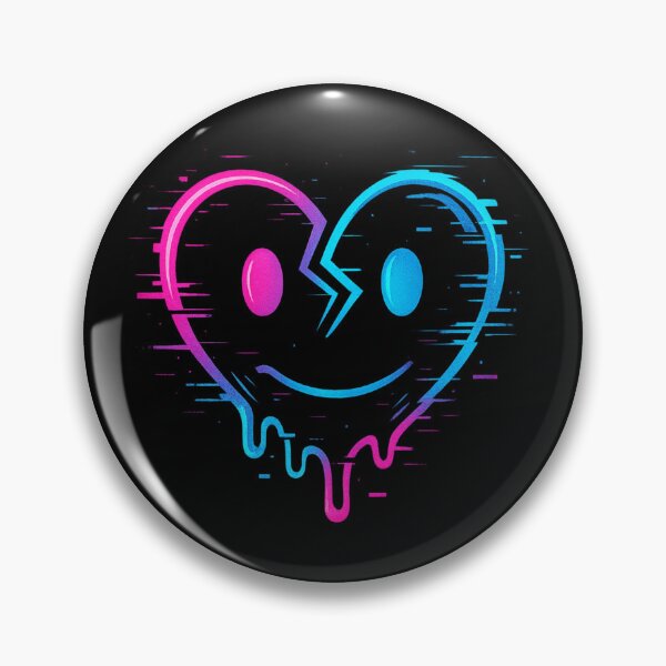 Artikelvorschau, „Glitch Heart – Neon gebrochene Liebe“ entworfen und verkauft von DailyVibesCo.
