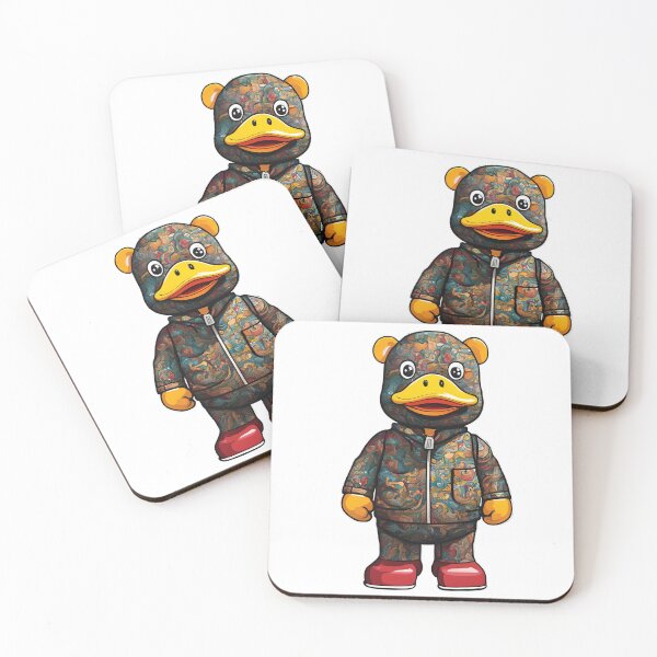 Item preview, A cute Bearbrick-style duckling with an artistic design, featuring beautiful, clear lines and vibrant colors designed and sold by KanDa-Shop.