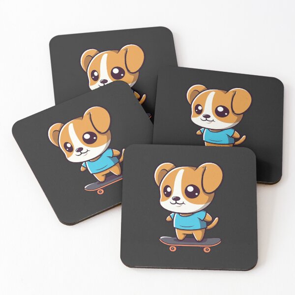 Item preview, Skateboard Dog – Funny Kawaii Dog Riding Skateboard | Cool Minimalist Premium Design designed and sold by ColorSplash123.