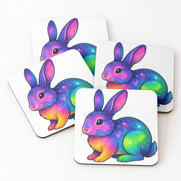 Item preview, Galaxy Rabbit with Rainbow Glow | Cute Cosmic Bunny designed and sold by Gallery-yuuna .