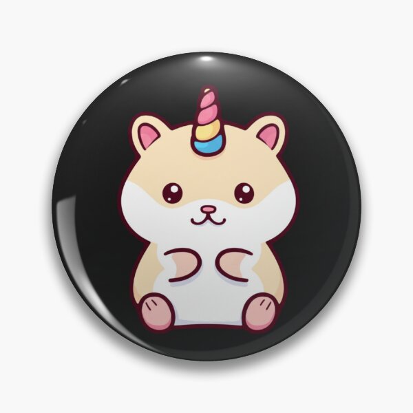 Item preview, Unicorn Hamster – Cute Kawaii Chibi Hamster with Unicorn Horn | Funny Minimalist Premium Design designed and sold by ColorSplash123.