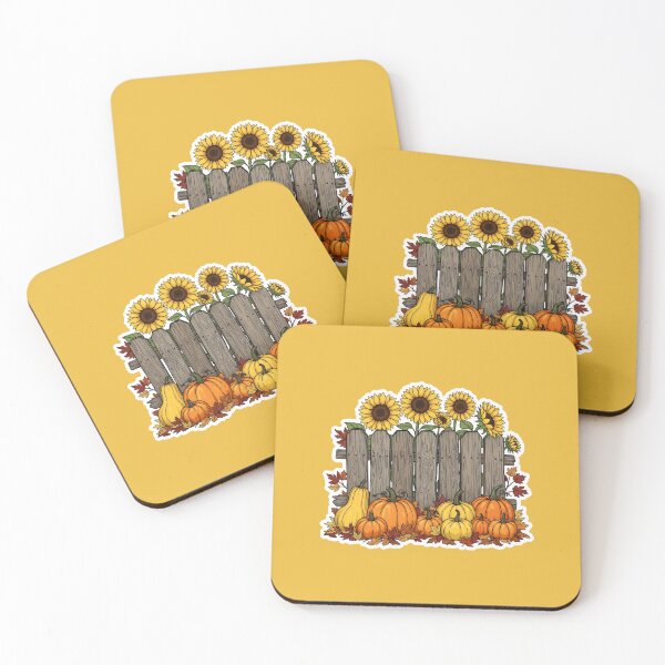 Item preview, Golden Sunflowers and Pumpkins in Autumn Glow designed and sold by SplashTastic.