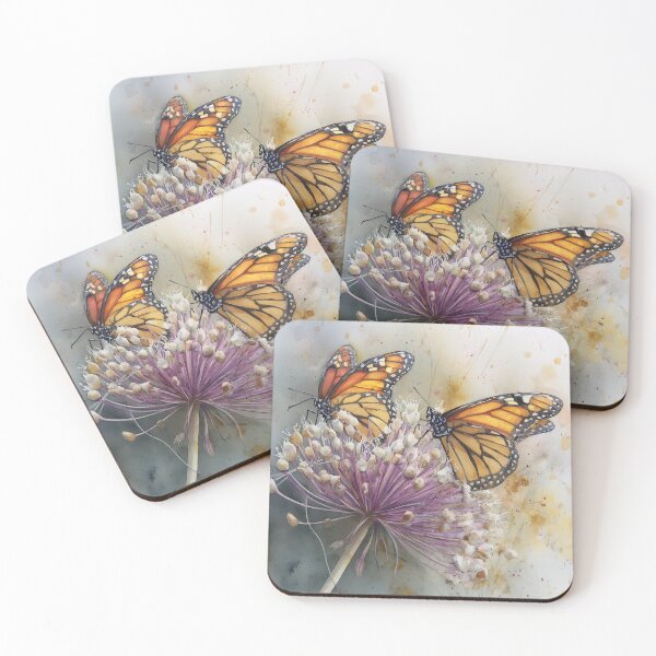 Item preview, 2 Monarchs on Allium designed and sold by laurashawart.