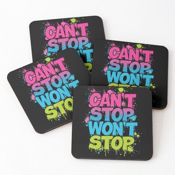 Item preview, Can’t Stop Won’t Stop Neon Graffiti Motivational Street Art T-Shirt designed and sold by FestivityFinds.