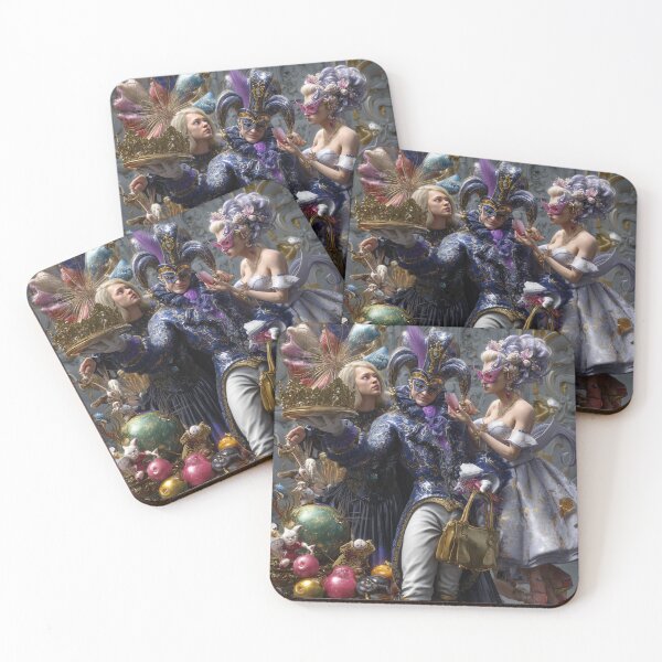 Item preview, “Harlequin Man Celebrating at the Party” designed and sold by Reina75.