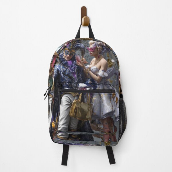 Item preview, “Harlequin Man Celebrating at the Party” designed and sold by Reina75.