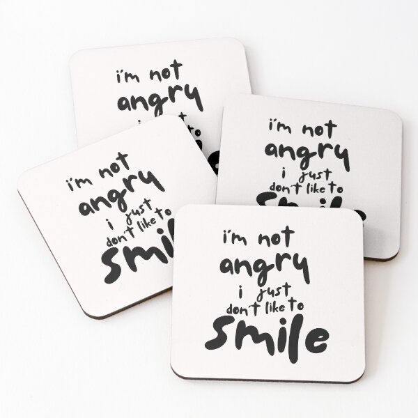 Item preview, I’m Not Angry I Just Don’t Like to Smile —  Funny Sarcastic RBF Quote T-Shirt designed and sold by FestivityFinds.