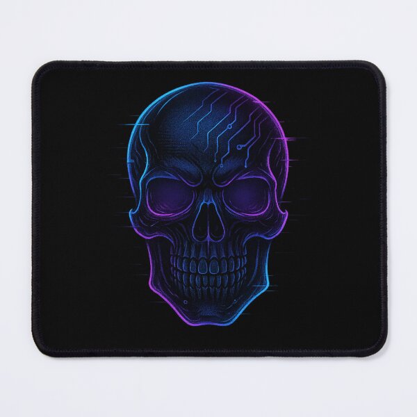 Item preview, “Neon Cyber Skull – Futuristic Glitch Art” designed and sold by DailyVibesCo.