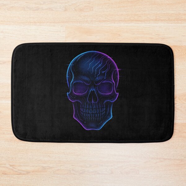Item preview, “Neon Cyber Skull – Futuristic Glitch Art” designed and sold by DailyVibesCo.