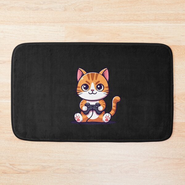 Item preview, Gamer Cat – Funny Kawaii Chibi Cat Playing Video Games | Minimalist Premium Design designed and sold by ColorSplash123.