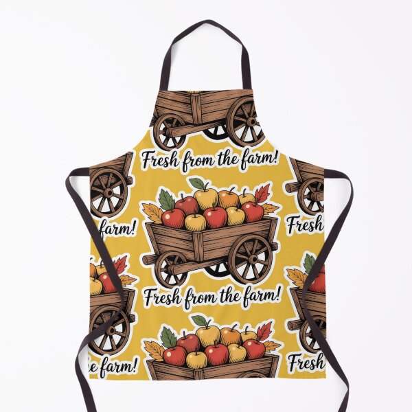Item preview, Fresh Farm Apples in Wooden Wagon with Green Leaves designed and sold by SplashTastic.