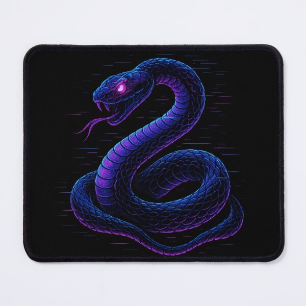 Item preview, “Neon Serpent – Cyberpunk Snake Glitch” designed and sold by DailyVibesCo.
