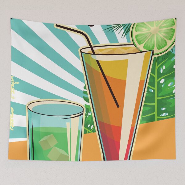 Item preview, vintage tropical cocktail poster designed and sold by anandsiva2703.