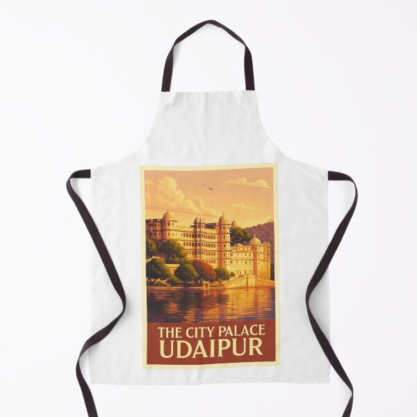 Item preview, The City Palace Udaipur Vintage Travel Poster designed and sold by Scorpio Tees.