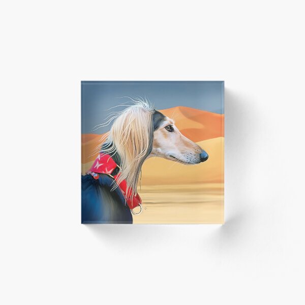 Saluki Huntress Acrylic Block