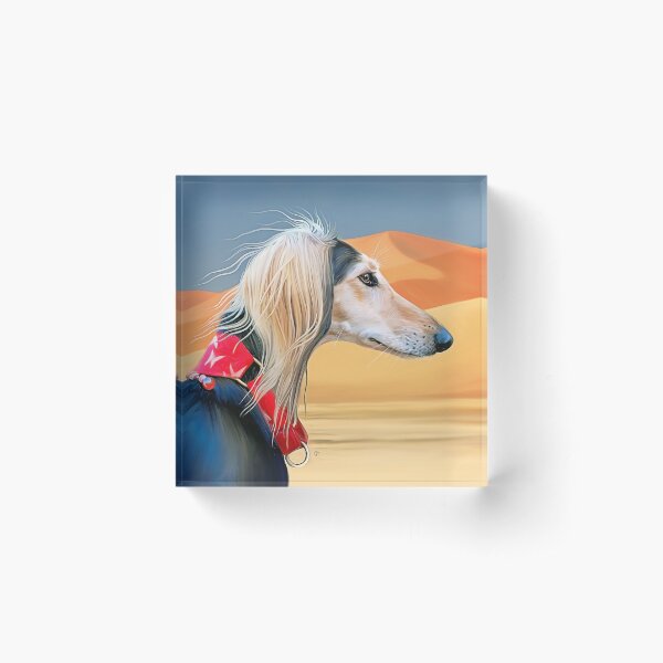 Saluki Huntress Acrylic Block