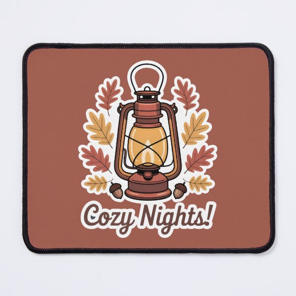Item preview, Oak Leaves and Acorns Around a Cozy Lantern designed and sold by SplashTastic.