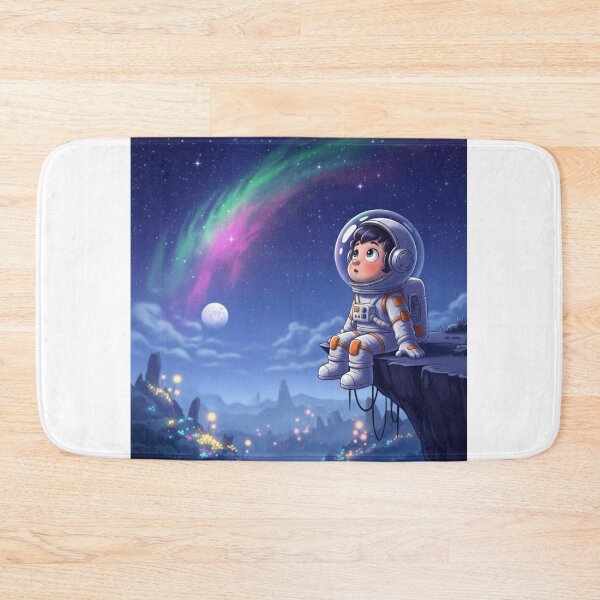Item preview, Astronaut staring at Aurora designed and sold by WhiteNBlackTs.