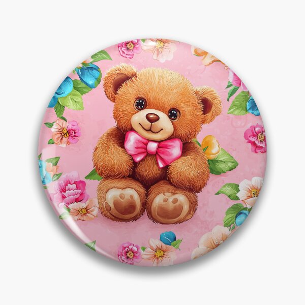 Item preview, Cute teddy bear floral pattern, cute teddy bear seamless design, cute teddy bear background with flowers, Adorable Teddy Bears with Bows on a Floral Background designed and sold by MamaDong.